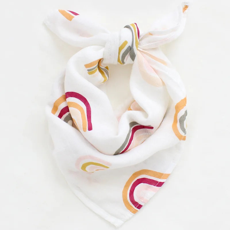 Hot Sale Baby Blankets Newborn Soft Organic Cotton Baby Bibs Muslin Swaddle Wrap Feeding Burp Cloth Towel Scarf Baby Stuff
