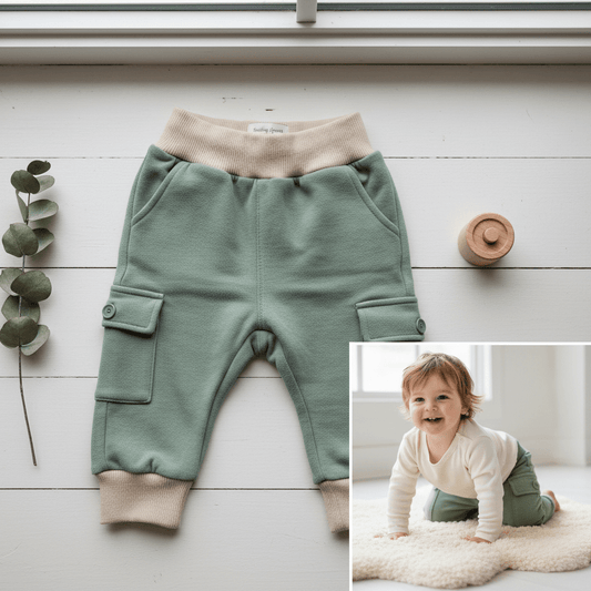 Baby 2-Pack Easy Fit Cargo Sweat Pant 100% Organic Cotton Baby, Toddler, Boys, Girls, Unisex - Baby Organic