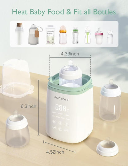 Baby Bottle Warmer, 6-In-1 Baby Milk Warmer with Smart Temperature Control, Breastmilk Warmer, Fast Baby Food Heater, Steam Sterilizer - Baby Organic
