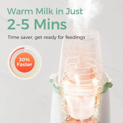 Baby Bottle Warmer, 6-In-1 Baby Milk Warmer with Smart Temperature Control, Breastmilk Warmer, Fast Baby Food Heater, Steam Sterilizer - Baby Organic