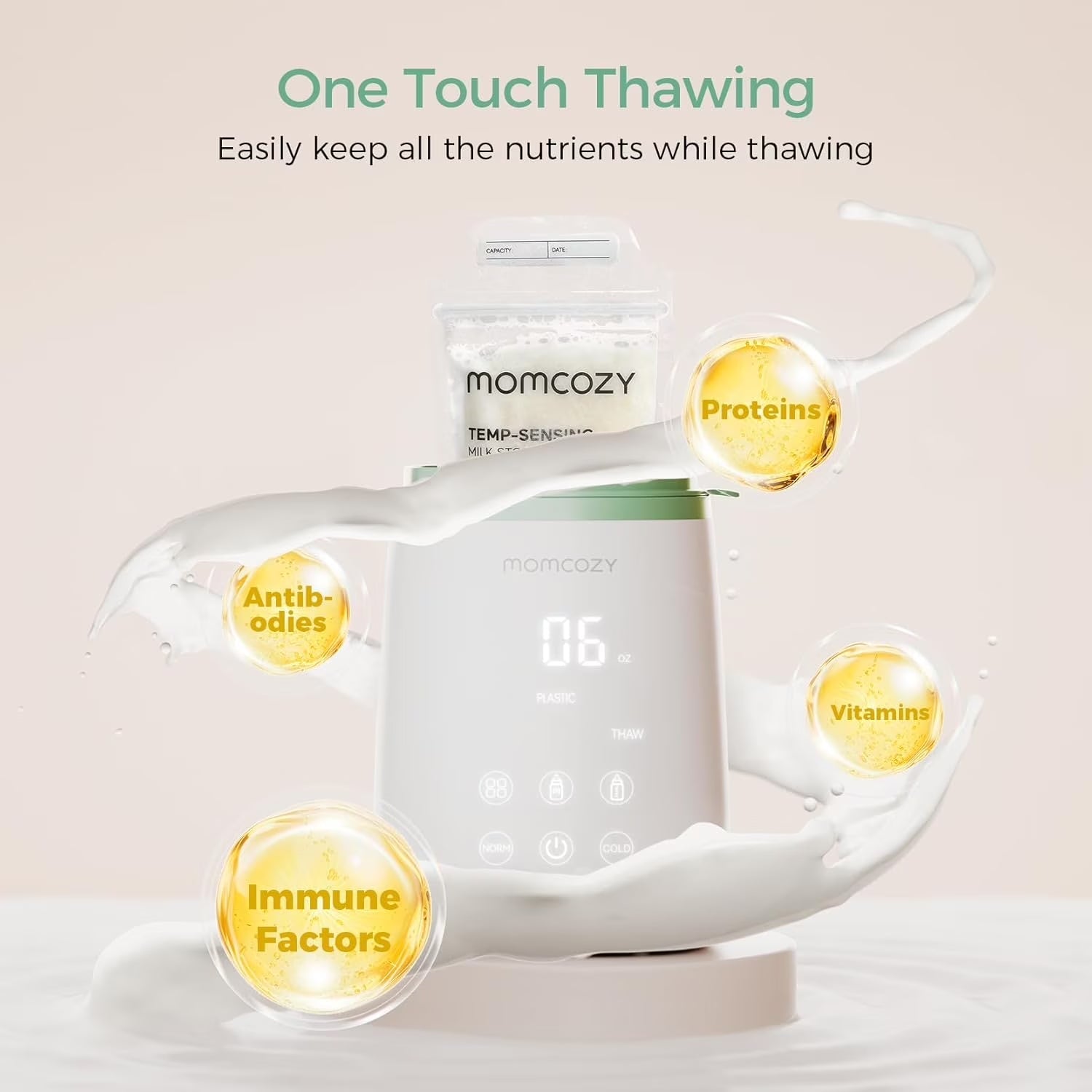 Baby Bottle Warmer, 6-In-1 Baby Milk Warmer with Smart Temperature Control, Breastmilk Warmer, Fast Baby Food Heater, Steam Sterilizer - Baby Organic