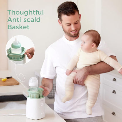 Baby Bottle Warmer, 6-In-1 Baby Milk Warmer with Smart Temperature Control, Breastmilk Warmer, Fast Baby Food Heater, Steam Sterilizer - Baby Organic