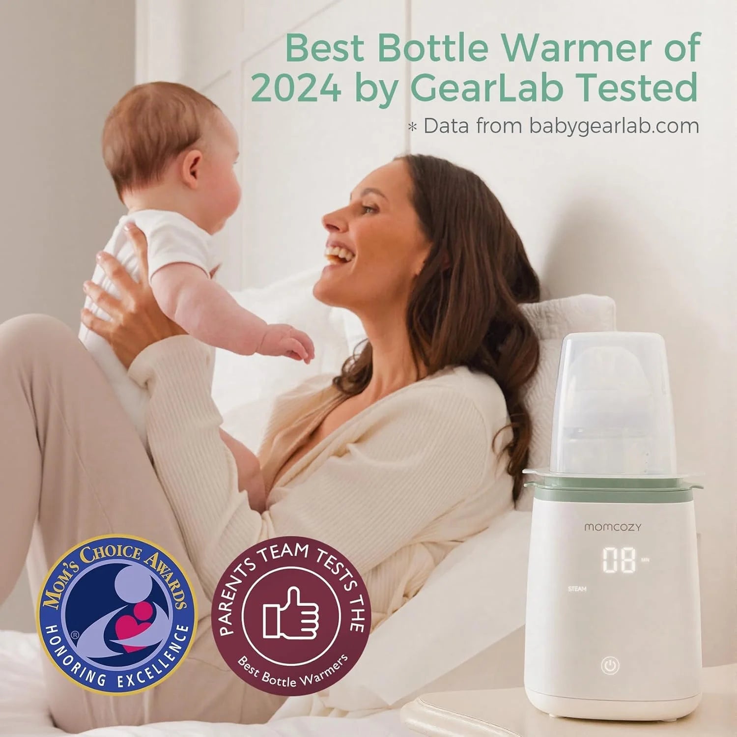 Baby Bottle Warmer, 6-In-1 Baby Milk Warmer with Smart Temperature Control, Breastmilk Warmer, Fast Baby Food Heater, Steam Sterilizer - Baby Organic