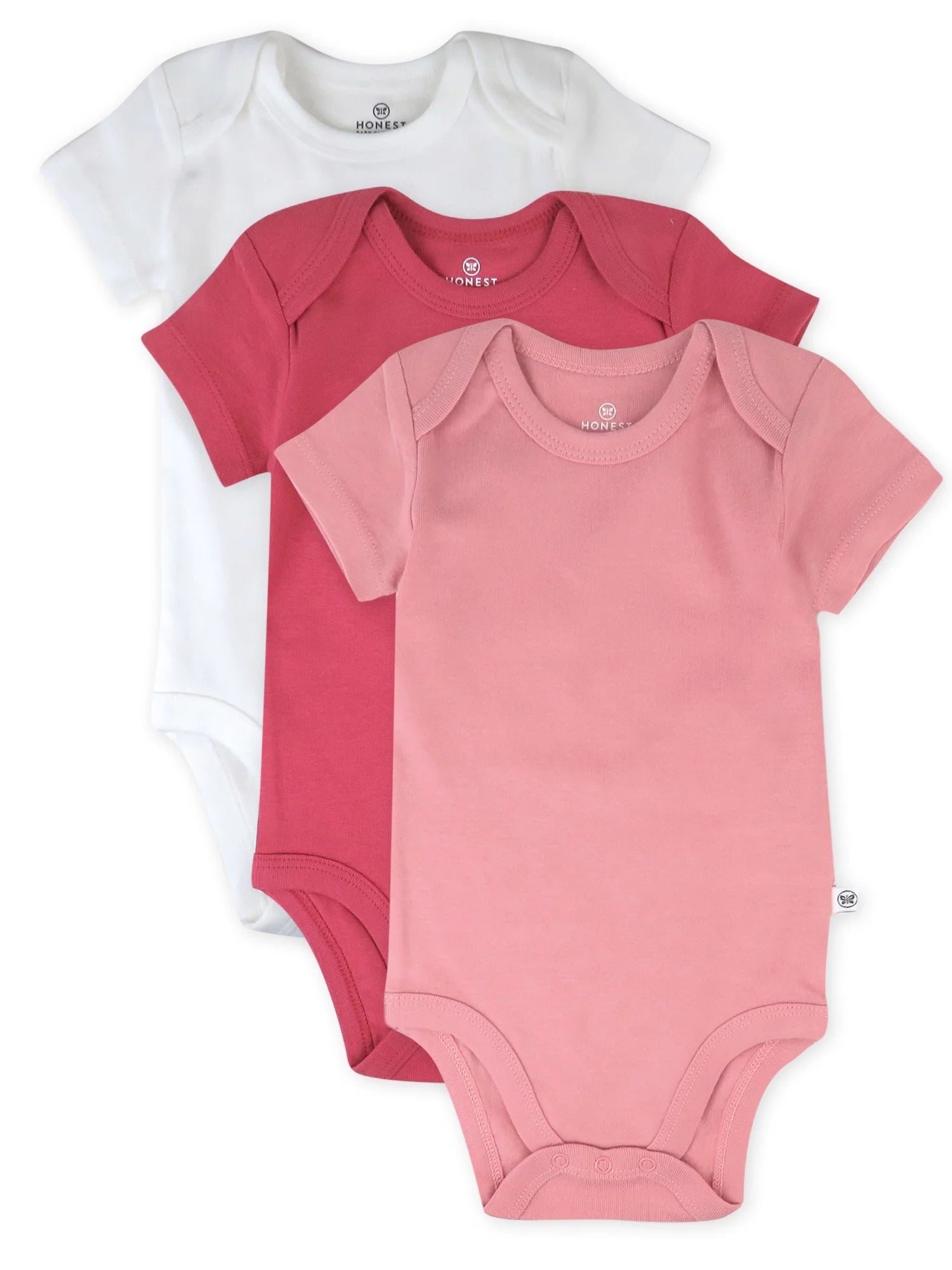 Baby Boy or Girl Gender Neutral Organic Cotton Short Sleeve Bodysuits, 3 Pack (Preemie-24 Months) - Baby Organic