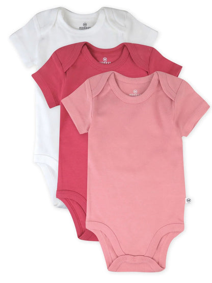 Baby Boy or Girl Gender Neutral Organic Cotton Short Sleeve Bodysuits, 3 Pack (Preemie-24 Months) - Baby Organic