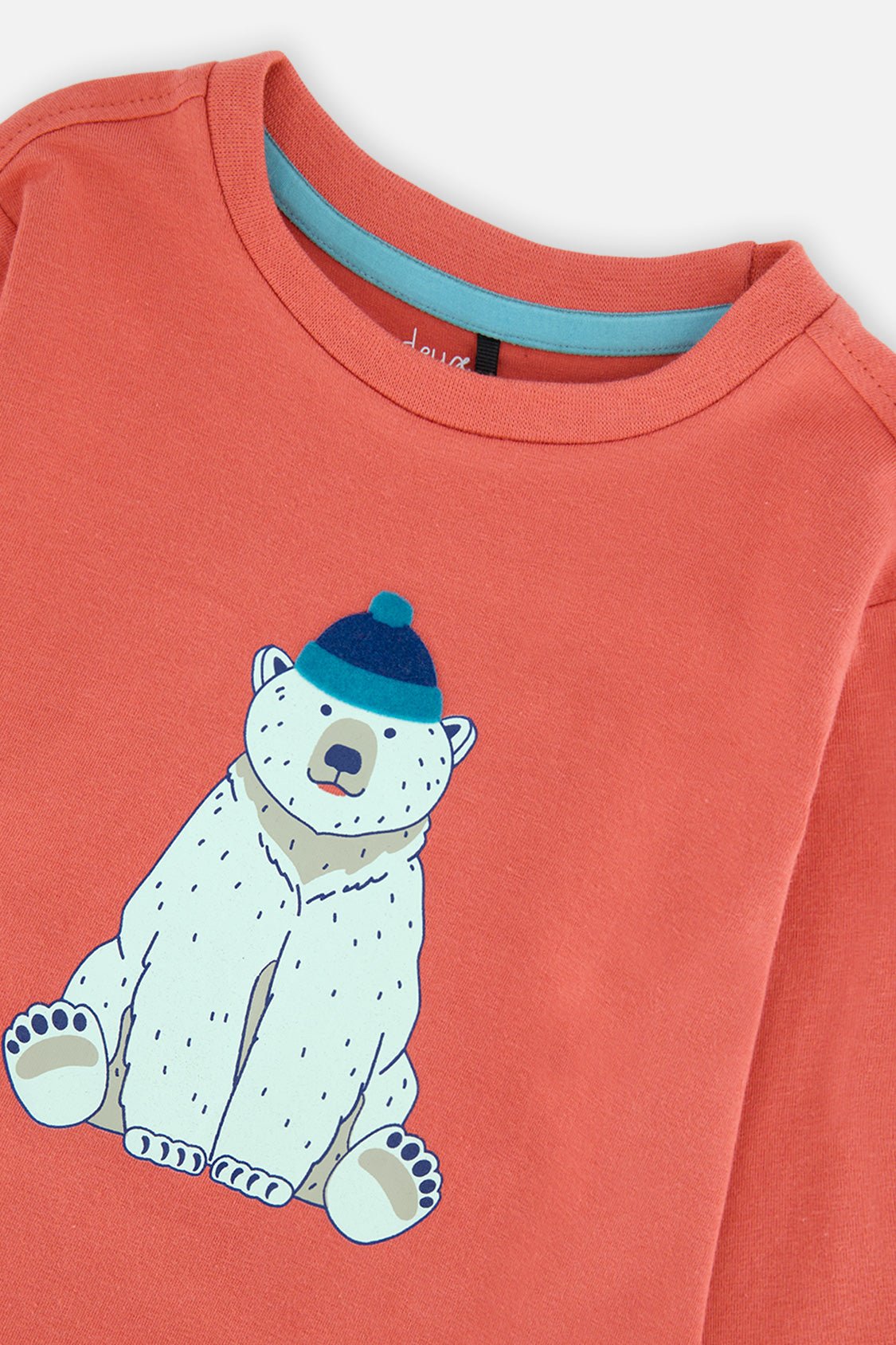 Baby Long Sleeve Organic Cotton T-Shirt Rose Orange - Baby Organic