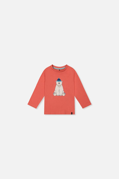 Baby Long Sleeve Organic Cotton T-Shirt Rose Orange - Baby Organic