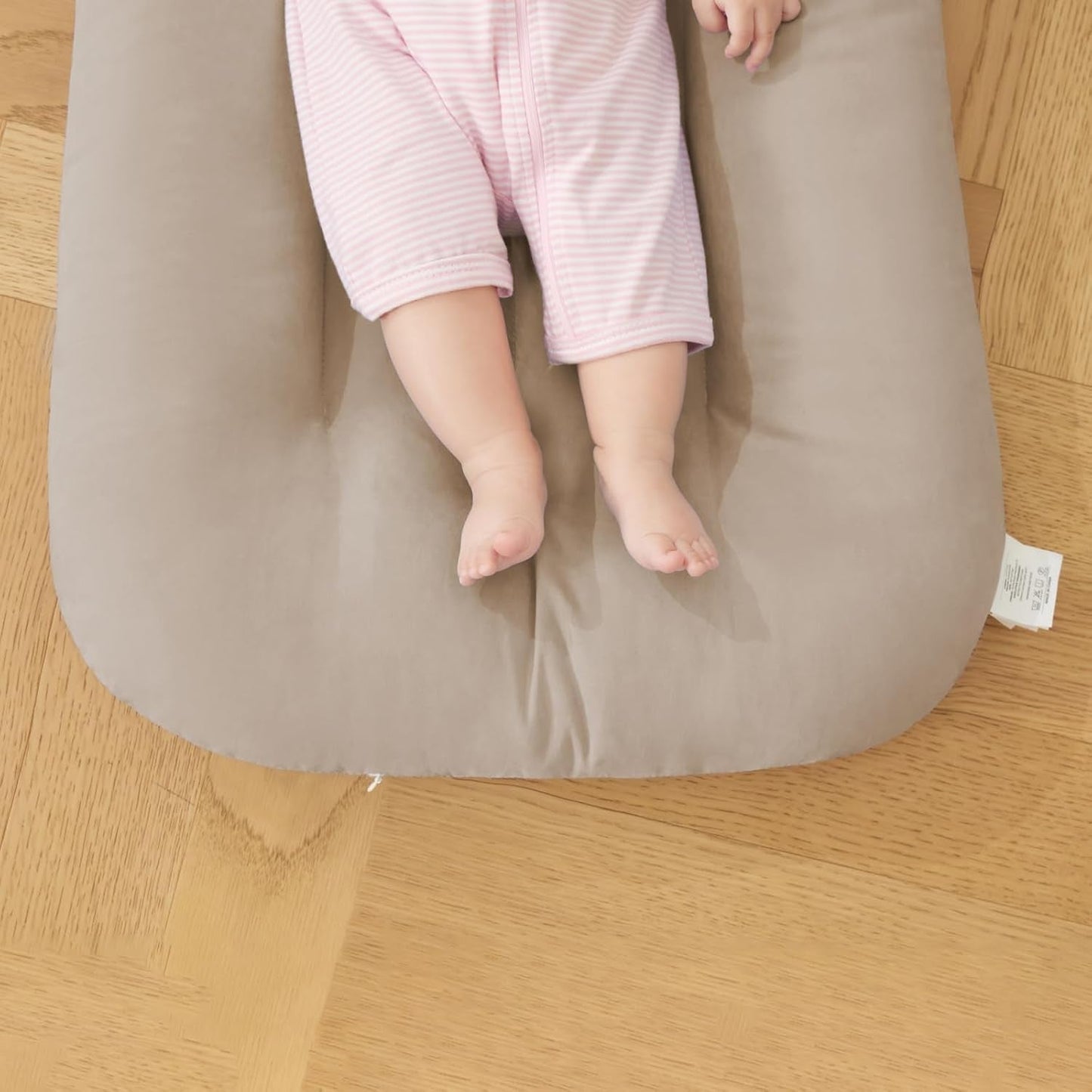 Baby Lounger for Infants Babies 0-12 Months, Bionic Organic Lounger, Soft Cotton Breathable Infant Floor Seats & Loungers for Newborn Baby Shower Gifts - Baby Organic