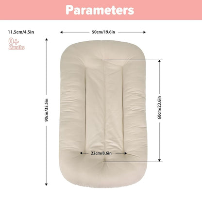 Baby Lounger for Infants Babies 0-24 Months, Bionic Organic Lounger, Soft Cotton Breathable Infant Floor Seats & Loungers for Newborn Baby Shower Gifts (Livid) - Baby Organic
