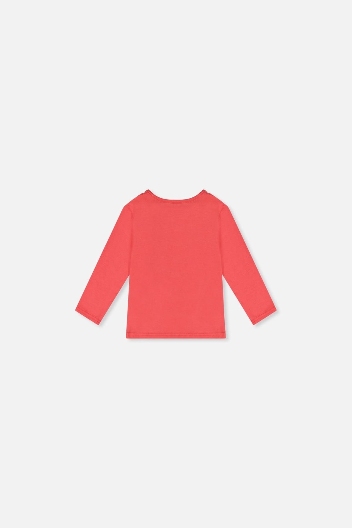 Baby Organic Cotton Long Sleeve T-Shirt Coral Pink - Baby Organic