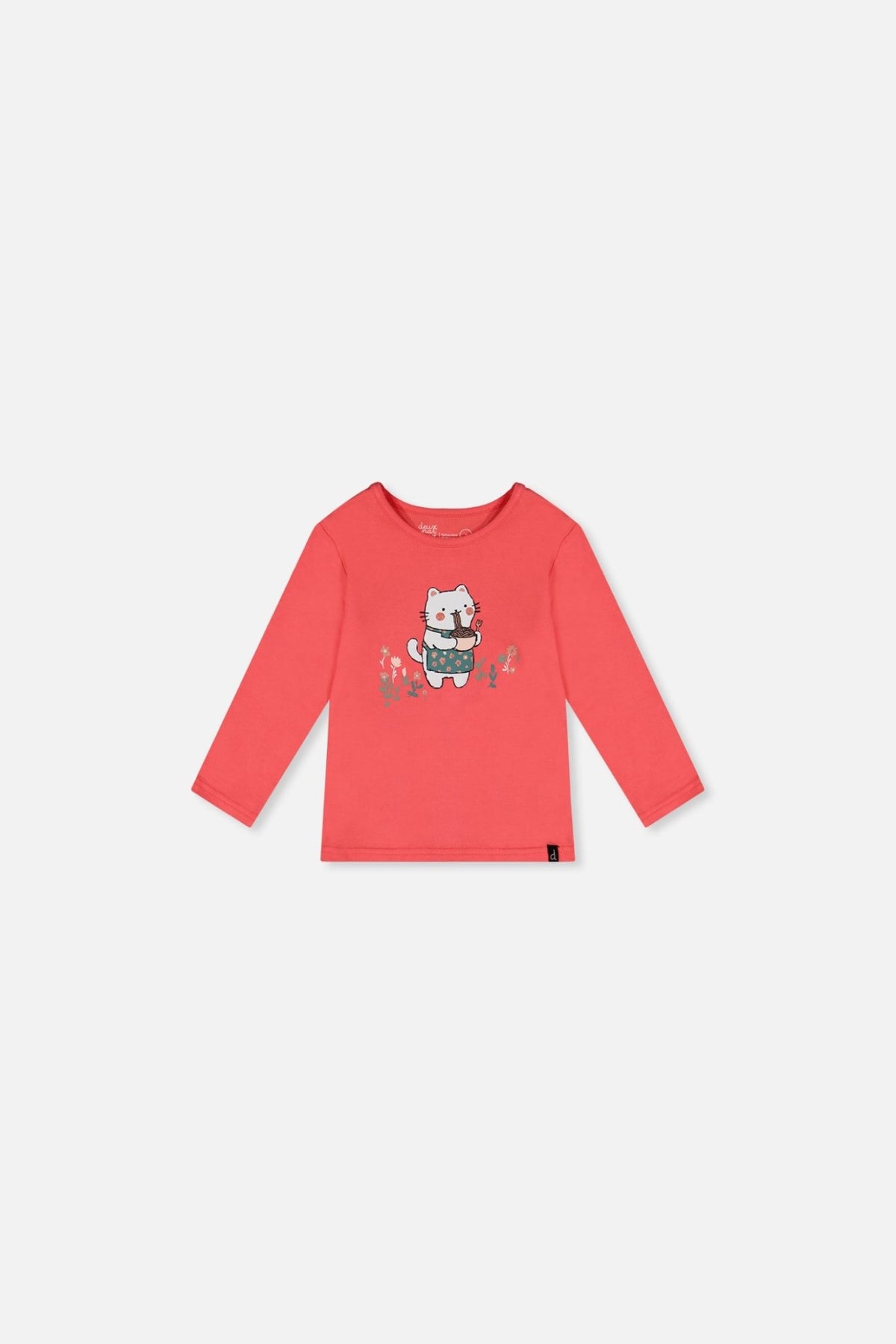 Baby Organic Cotton Long Sleeve T-Shirt Coral Pink - Baby Organic