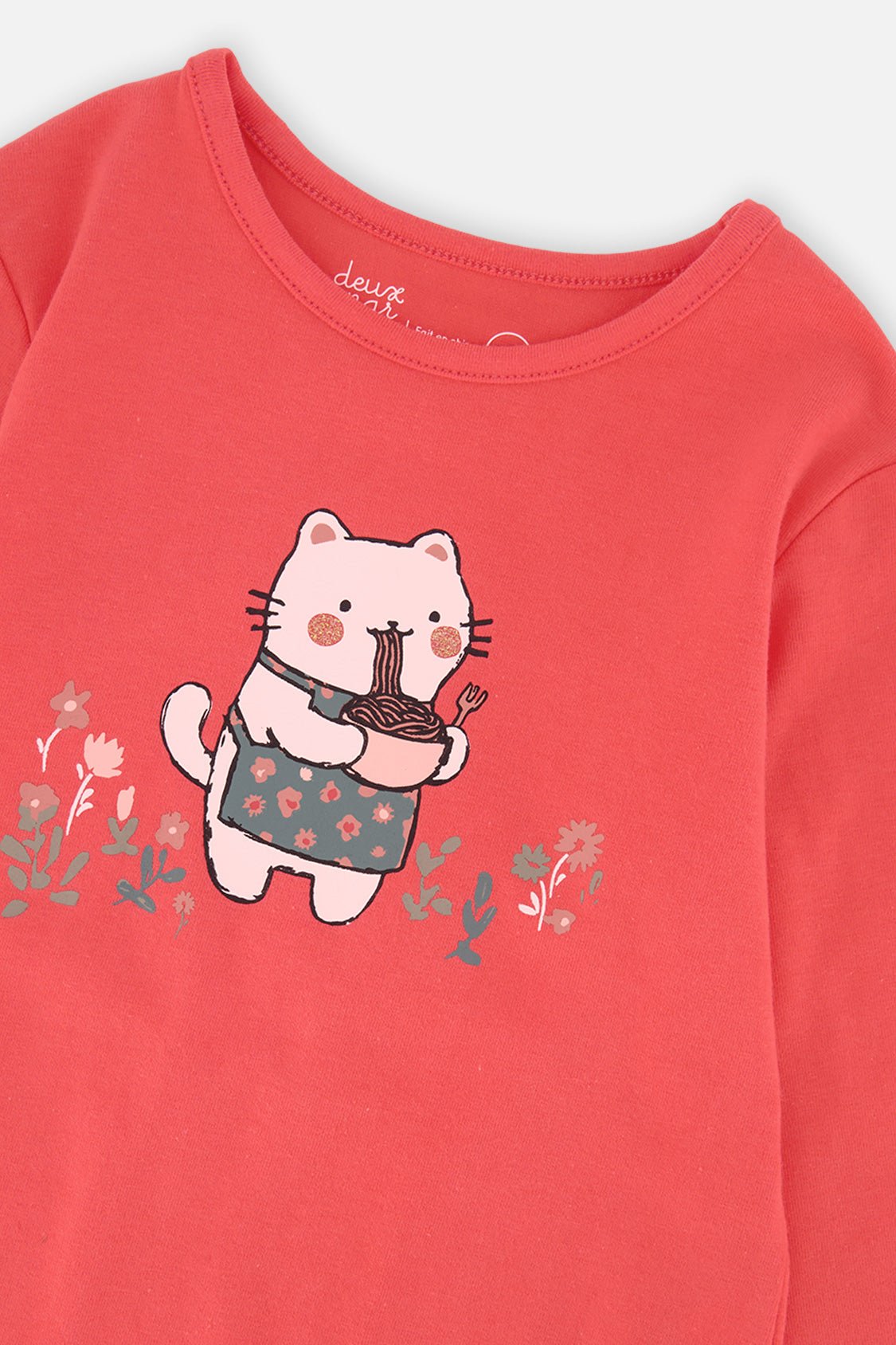 Baby Organic Cotton Long Sleeve T-Shirt Coral Pink - Baby Organic