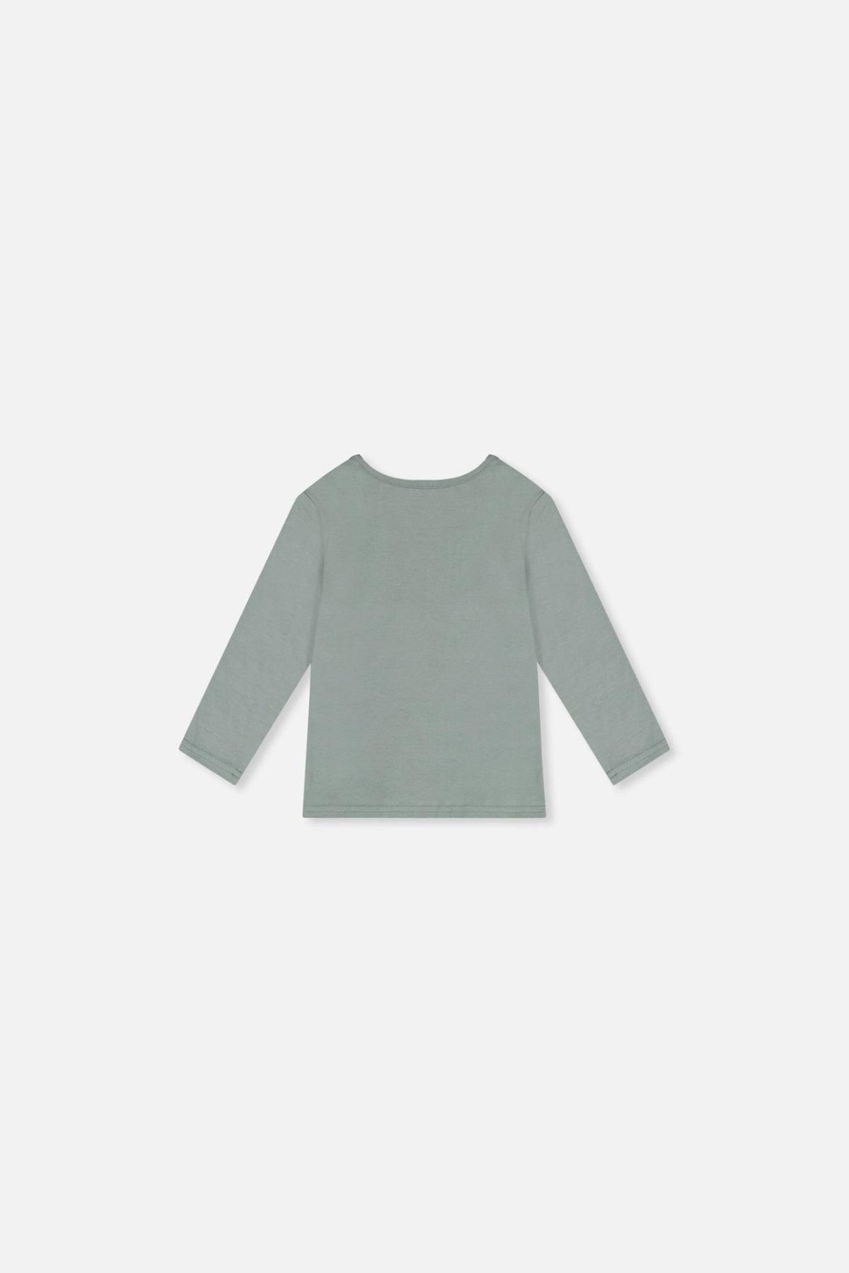 Baby Organic Cotton Long Sleeve T-Shirt Sage Green - Baby Organic