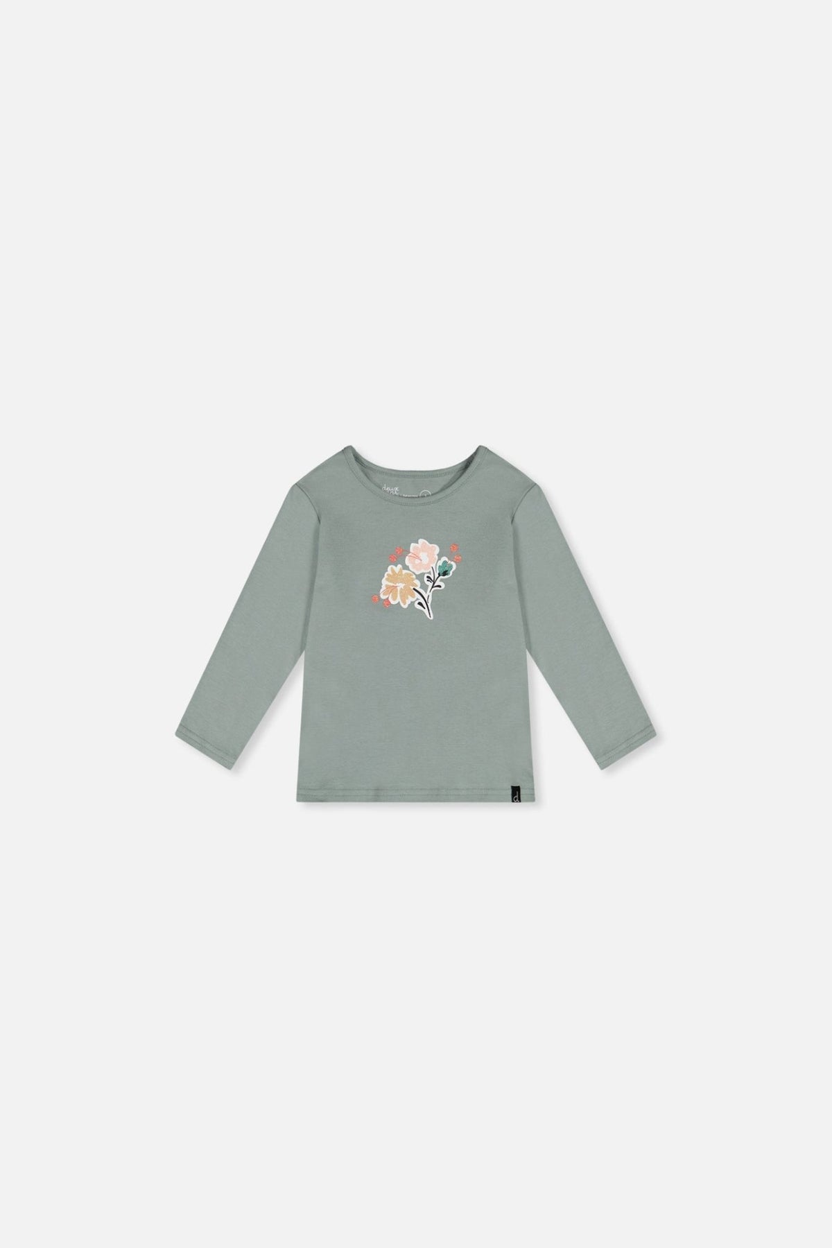 Baby Organic Cotton Long Sleeve T-Shirt Sage Green - Baby Organic