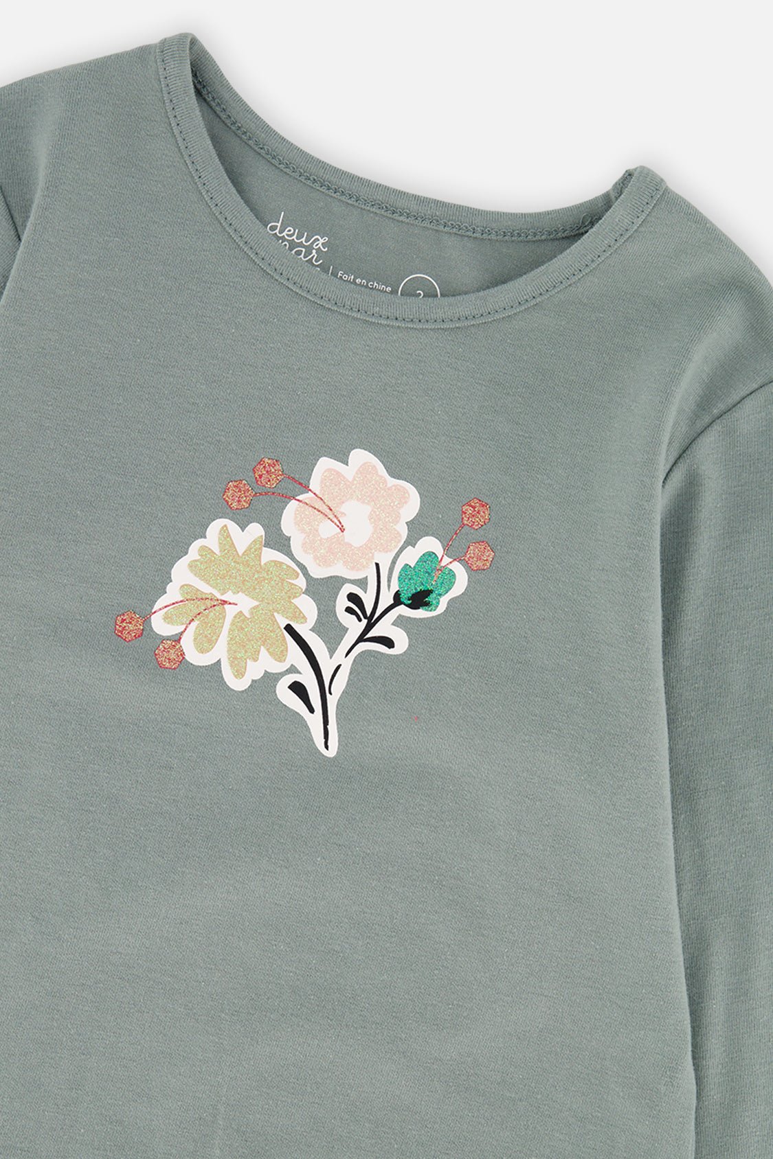 Baby Organic Cotton Long Sleeve T-Shirt Sage Green - Baby Organic