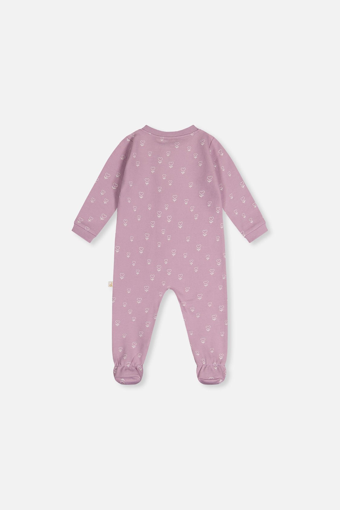 Baby Organic Cotton One Piece Pajama Purple Floral Print - Baby Organic