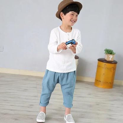 Baby Organic Cotton T-Shitrs Newborn Toddlers Boys Tops Casual Spring Summer Cute Soft Muslin Clothes 0-6Years Soft T Shirt - Baby Organic