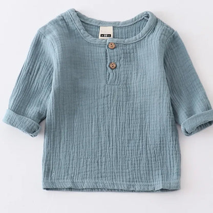 Baby Organic Cotton T-Shitrs Newborn Toddlers Boys Tops Casual Spring Summer Cute Soft Muslin Clothes 0-6Years Soft T Shirt - Baby Organic