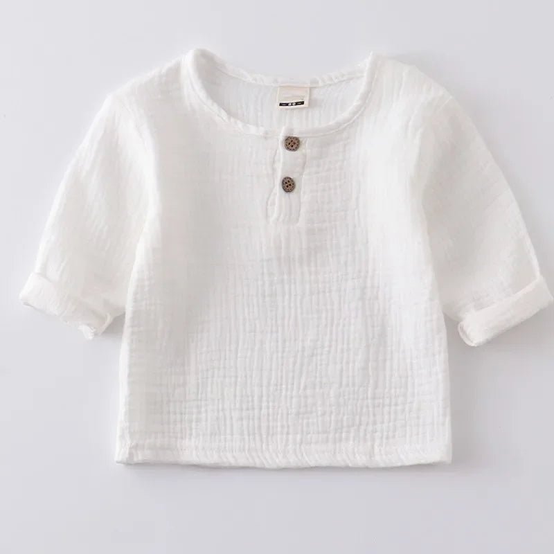 Baby Organic Cotton T-Shitrs Newborn Toddlers Boys Tops Casual Spring Summer Cute Soft Muslin Clothes 0-6Years Soft T Shirt - Baby Organic