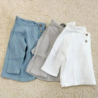 Baby Organic Cotton T-Shitrs Newborn Toddlers Boys Tops Casual Spring Summer Cute Soft Muslin Clothes 0-6Years Soft T Shirt - Baby Organic