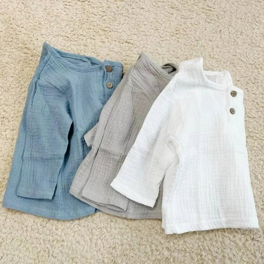 Baby Organic Cotton T-Shitrs Newborn Toddlers Boys Tops Casual Spring Summer Cute Soft Muslin Clothes 0-6Years Soft T Shirt - Baby Organic