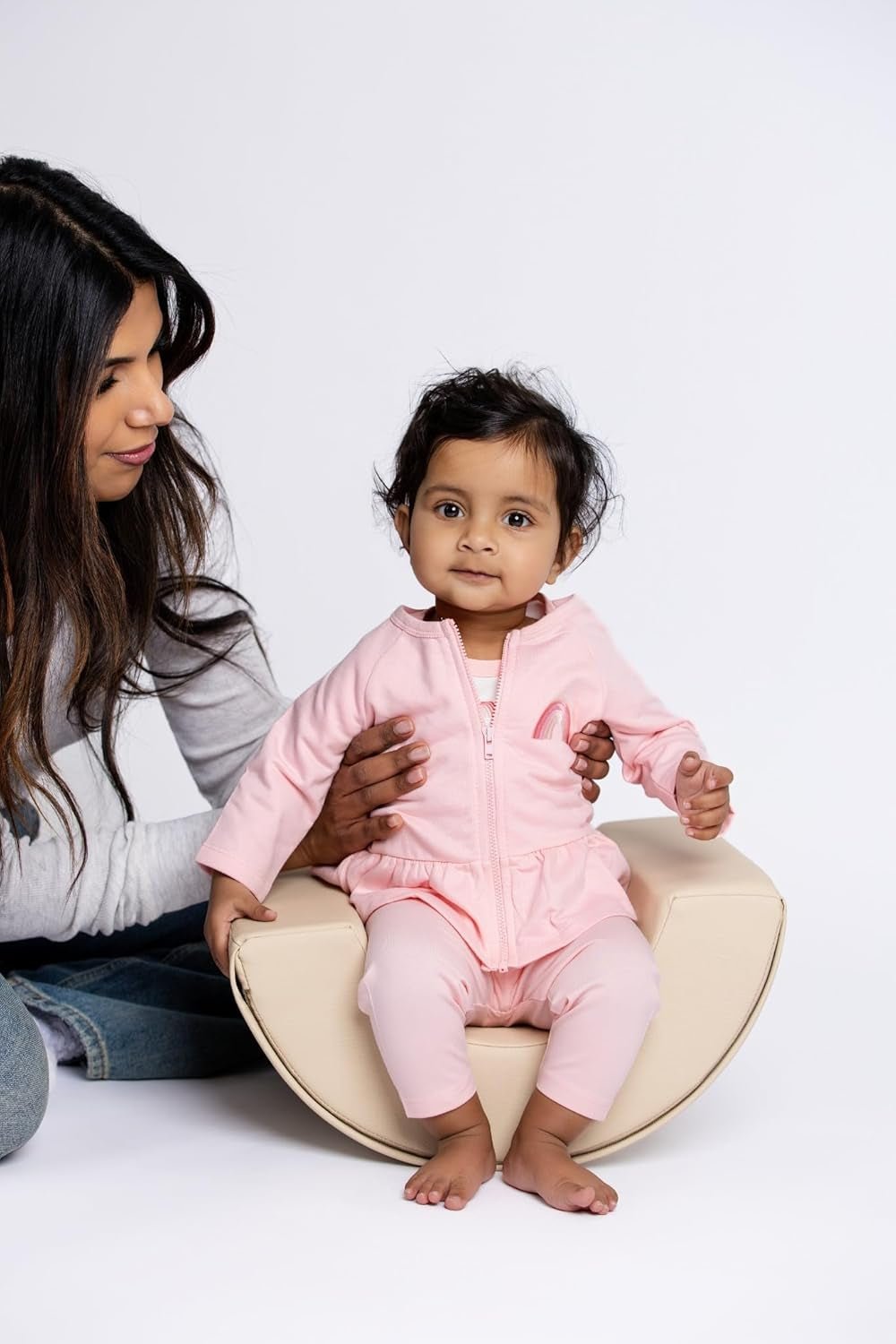 Organic Baby Outfit Set with soft zip-up jacket and matching pants
