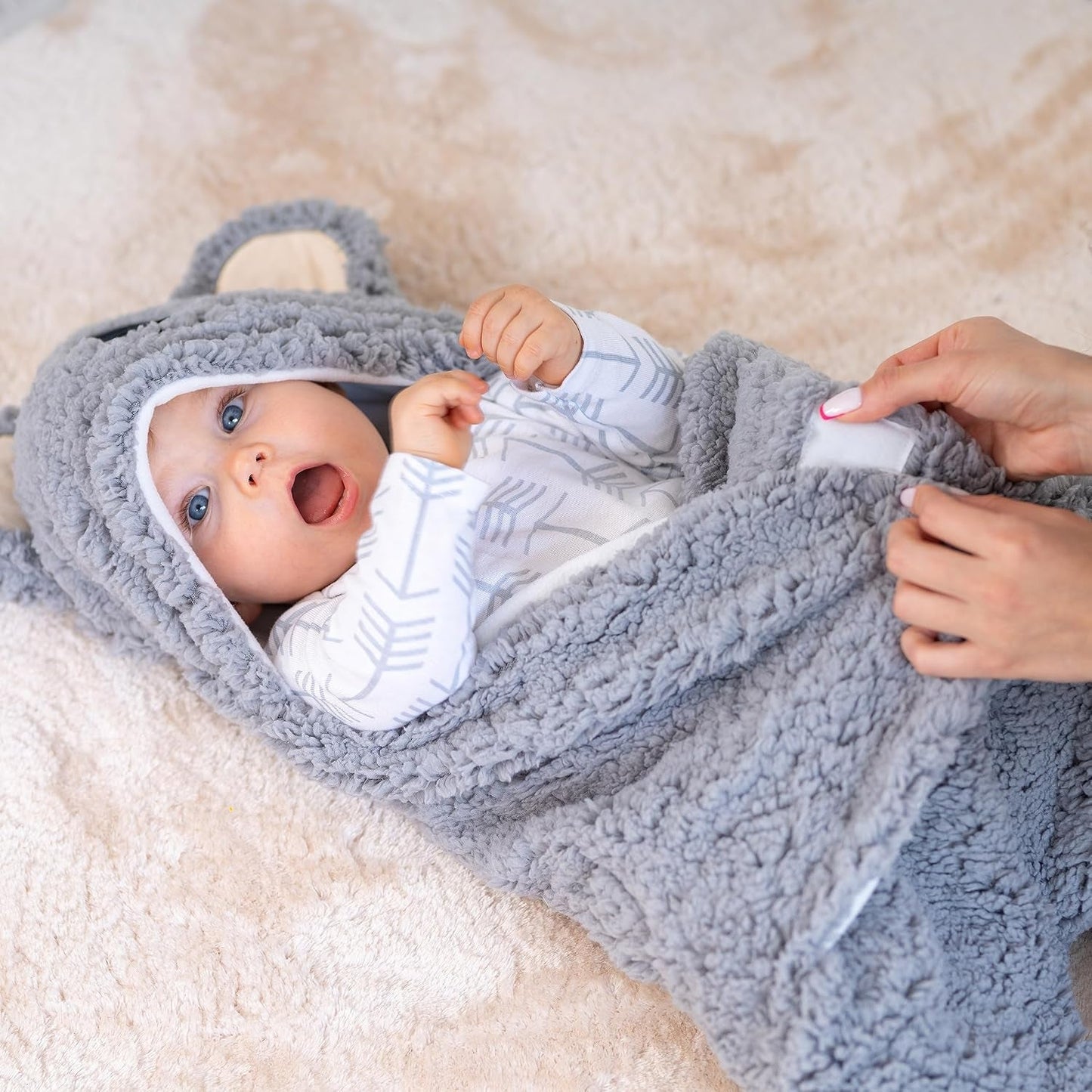 Baby Swaddle Blanket Koala 0-6 Months Cute Organic Ultra Soft Plush Stuff Must Have Infants Girls Boys Clothes Gender Neutral Essentials, Registry Gift Swaddling Wrap Shower - Baby Organic