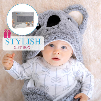 Baby Swaddle Blanket Koala 0-6 Months Cute Organic Ultra Soft Plush Stuff Must Have Infants Girls Boys Clothes Gender Neutral Essentials, Registry Gift Swaddling Wrap Shower - Baby Organic
