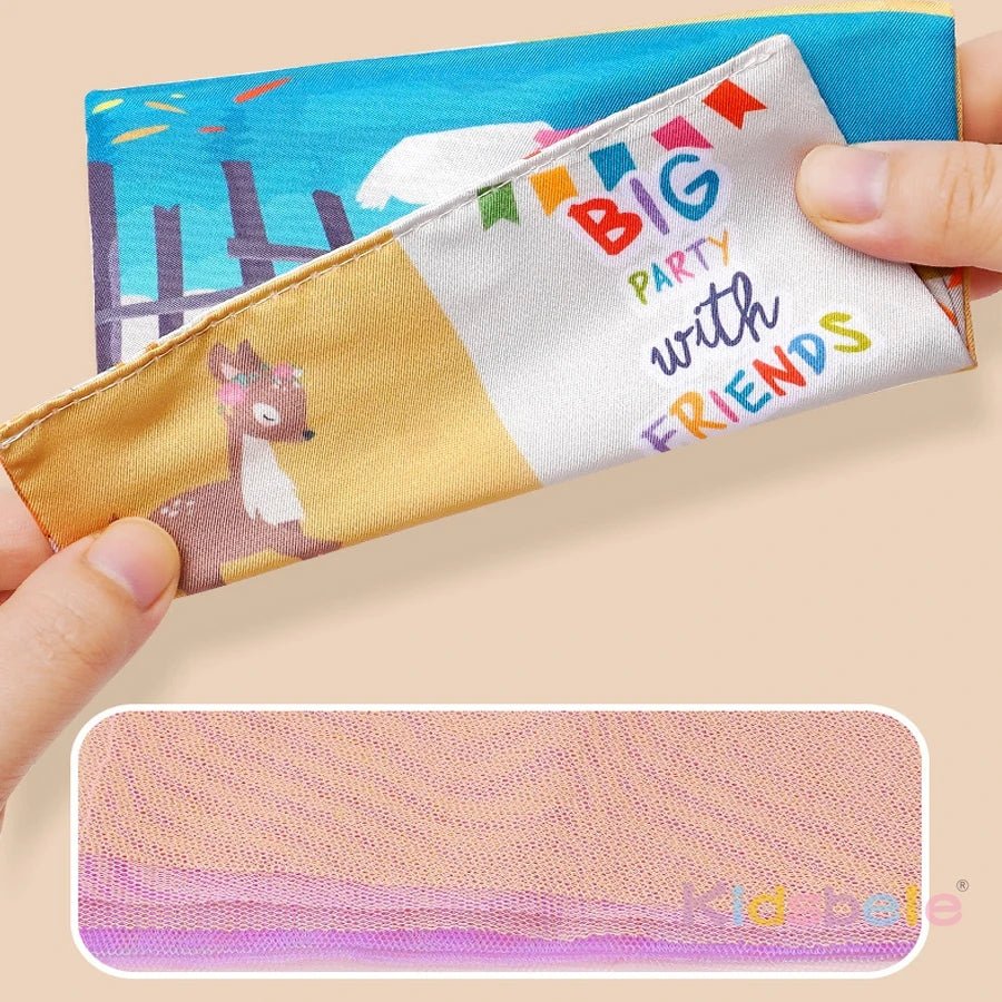 Baby Tissue Box Toy with Sensory Crinkle Paper | Montessori Soft Early Learning Toy for Infant Toddler | Pulling Game 6-18 Month - Baby Organic