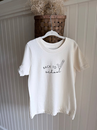 Back To School Organic Kids T-Shirt - Baby Organic