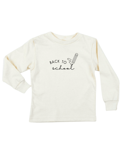 Back To School Organic Kids T-Shirt Long Sleeve - Baby Organic