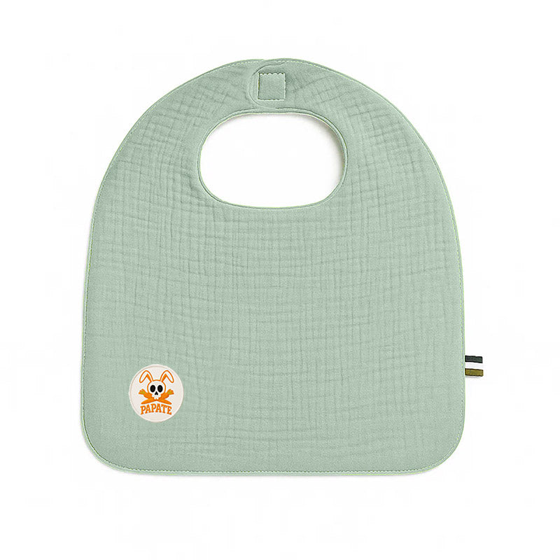 bavoir papate vert en coton bio