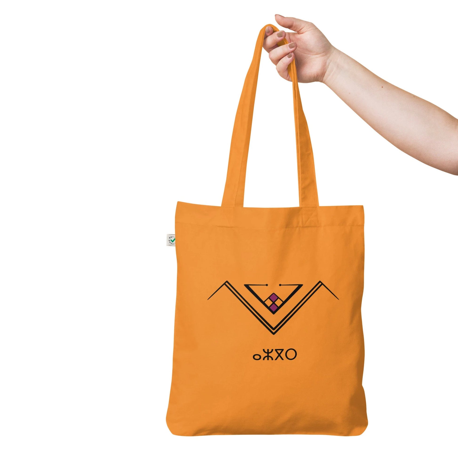 Berber Symbol, Taureau, ⴰⵣⴳⵔ, Organic Fashion Tote Bag - Baby Organic