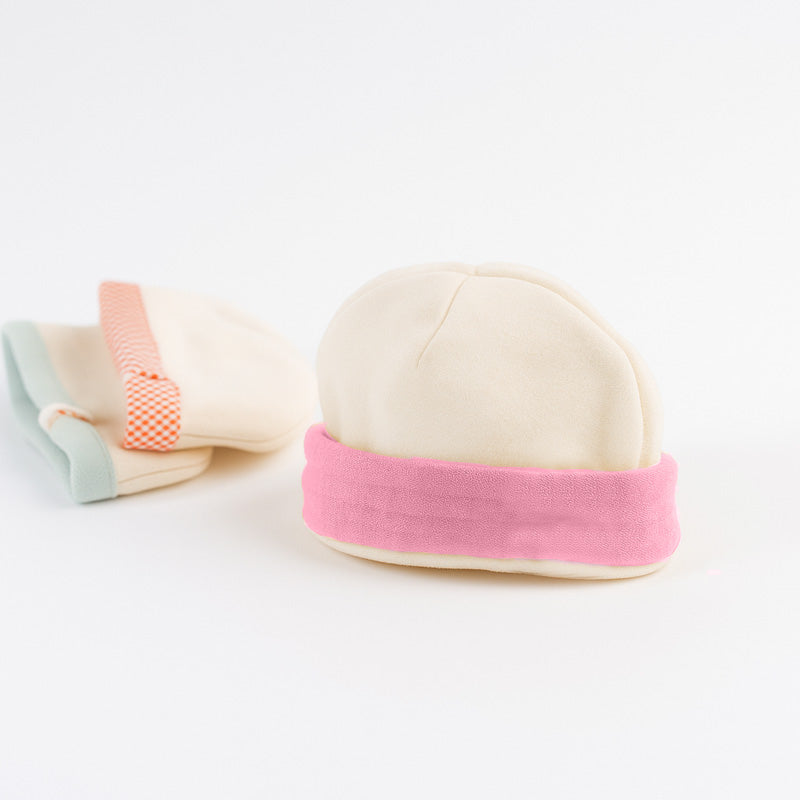 bonnet naissance papate bio madeinfrance rose