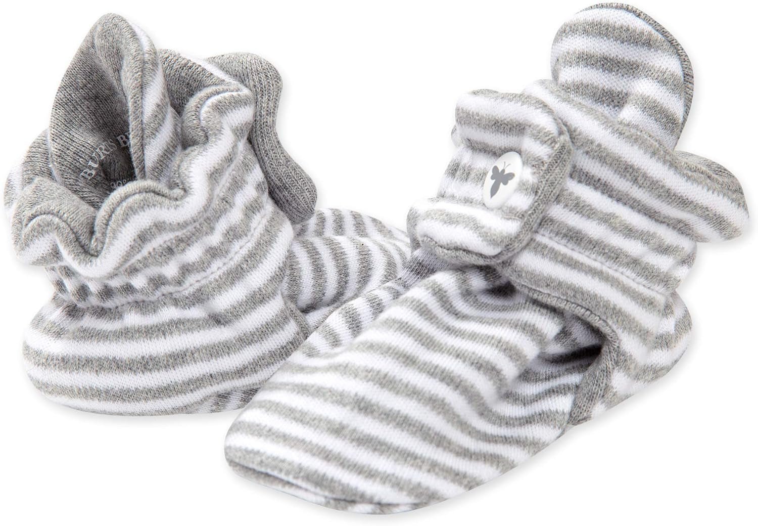 Burt’S Bees Baby Adjustable Baby Booties, 100% Organic Cotton, Easy on and off Snap Boots, Snug Fit - Baby Essential - Baby Organic