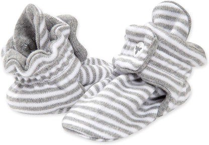 Burt’S Bees Baby Adjustable Baby Booties, 100% Organic Cotton, Easy on and off Snap Boots, Snug Fit - Baby Essential - Baby Organic
