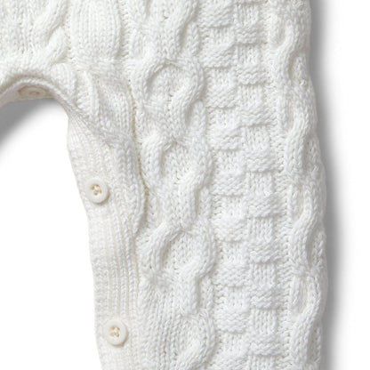 Organic Cable Knit Sweater Romper