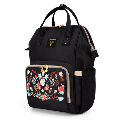 Classic Embroidered Diaper Backpack - Baby Organic
