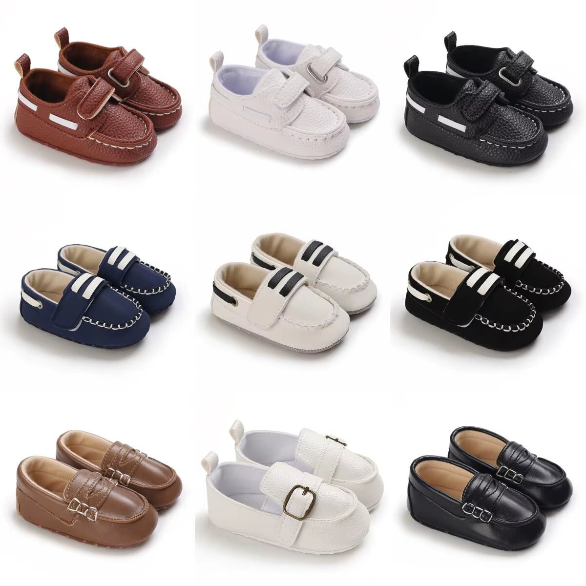 Classic Fashion Boys and Girls Flat Walking Shoes Loafers Canvas Non-Slip Shoes for Newborn Babies First Walker Walking Shoes - Baby Organic