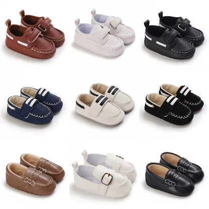 Classic Fashion Boys and Girls Flat Walking Shoes Loafers Canvas Non-Slip Shoes for Newborn Babies First Walker Walking Shoes - Baby Organic