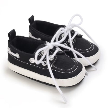 Classic Fashion Boys and Girls Flat Walking Shoes Loafers Canvas Non-Slip Shoes for Newborn Babies First Walker Walking Shoes - Baby Organic