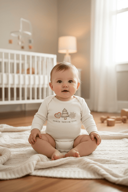Cookie Baking Crew Organic Baby Bodysuit Long Sleeve - Baby Organic