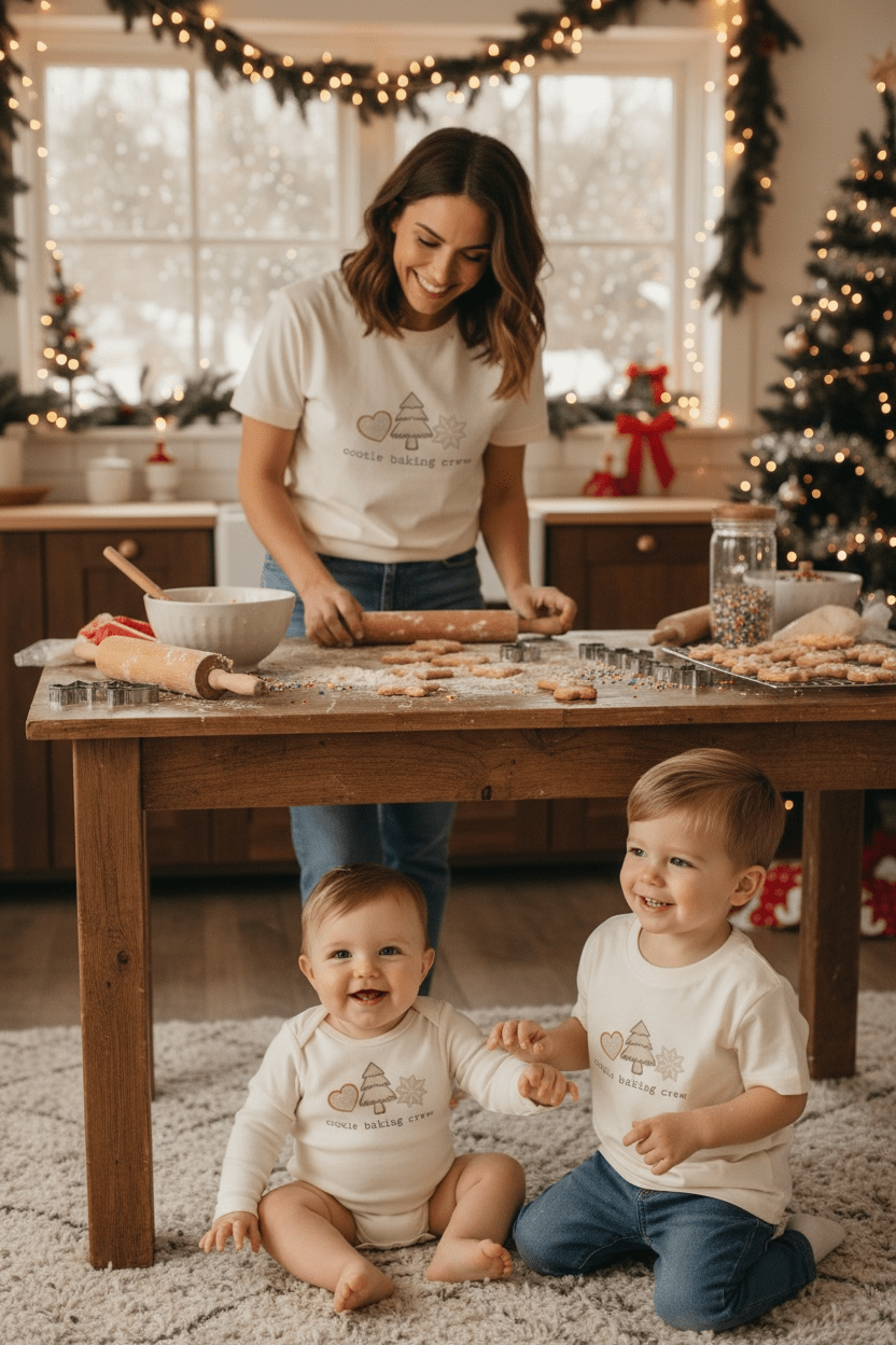 Cookie Baking Crew Organic Baby Bodysuit Long Sleeve - Baby Organic