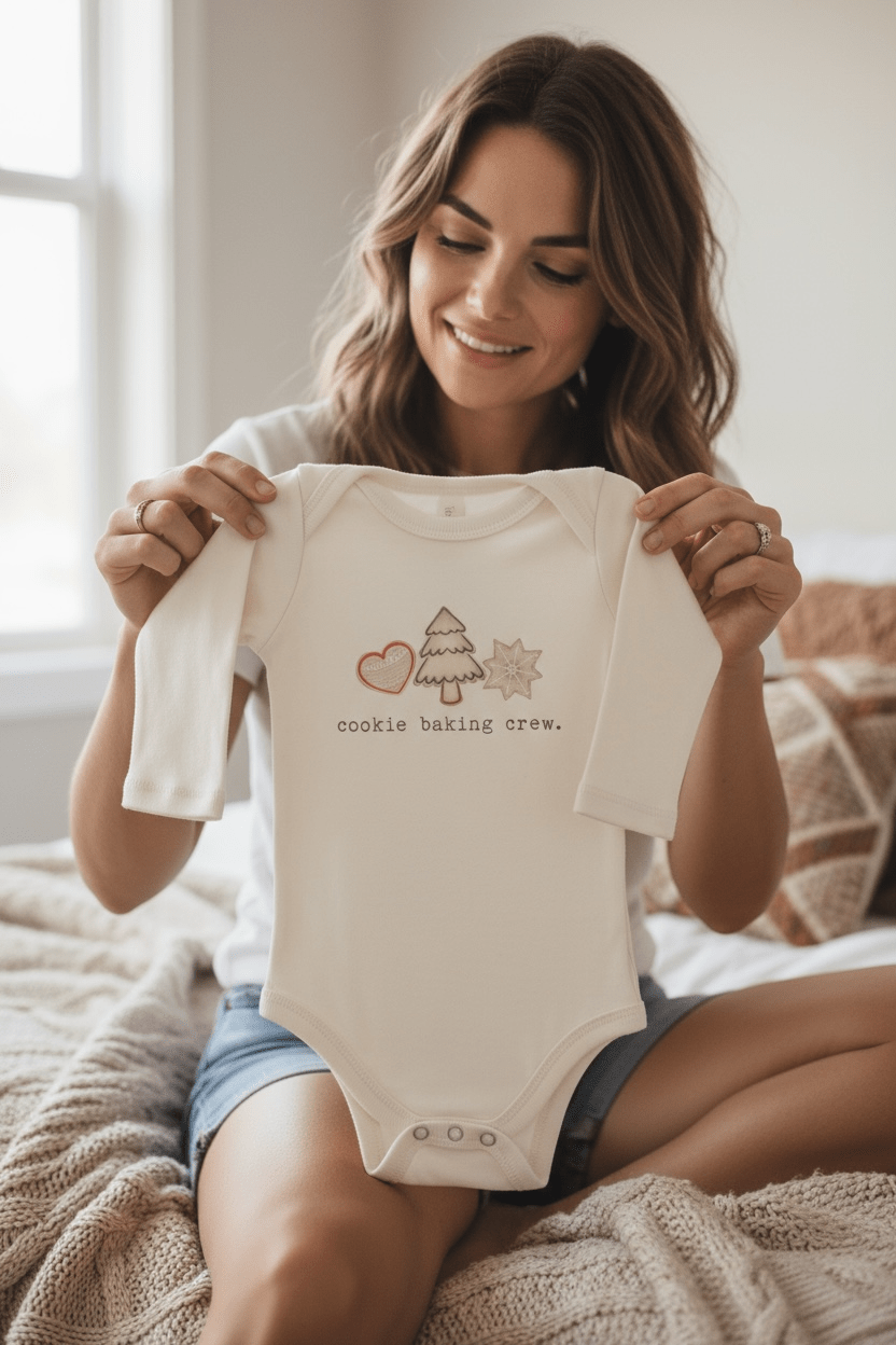 Cookie Baking Crew Organic Baby Bodysuit Long Sleeve - Baby Organic