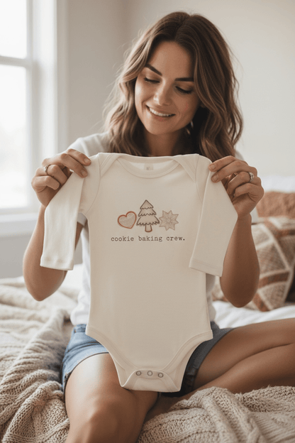 Cookie Baking Crew Organic Baby Bodysuit Long Sleeve - Baby Organic
