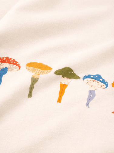 Cropped Everyday Organic Cotton Tee - Shrooms - Baby Organic
