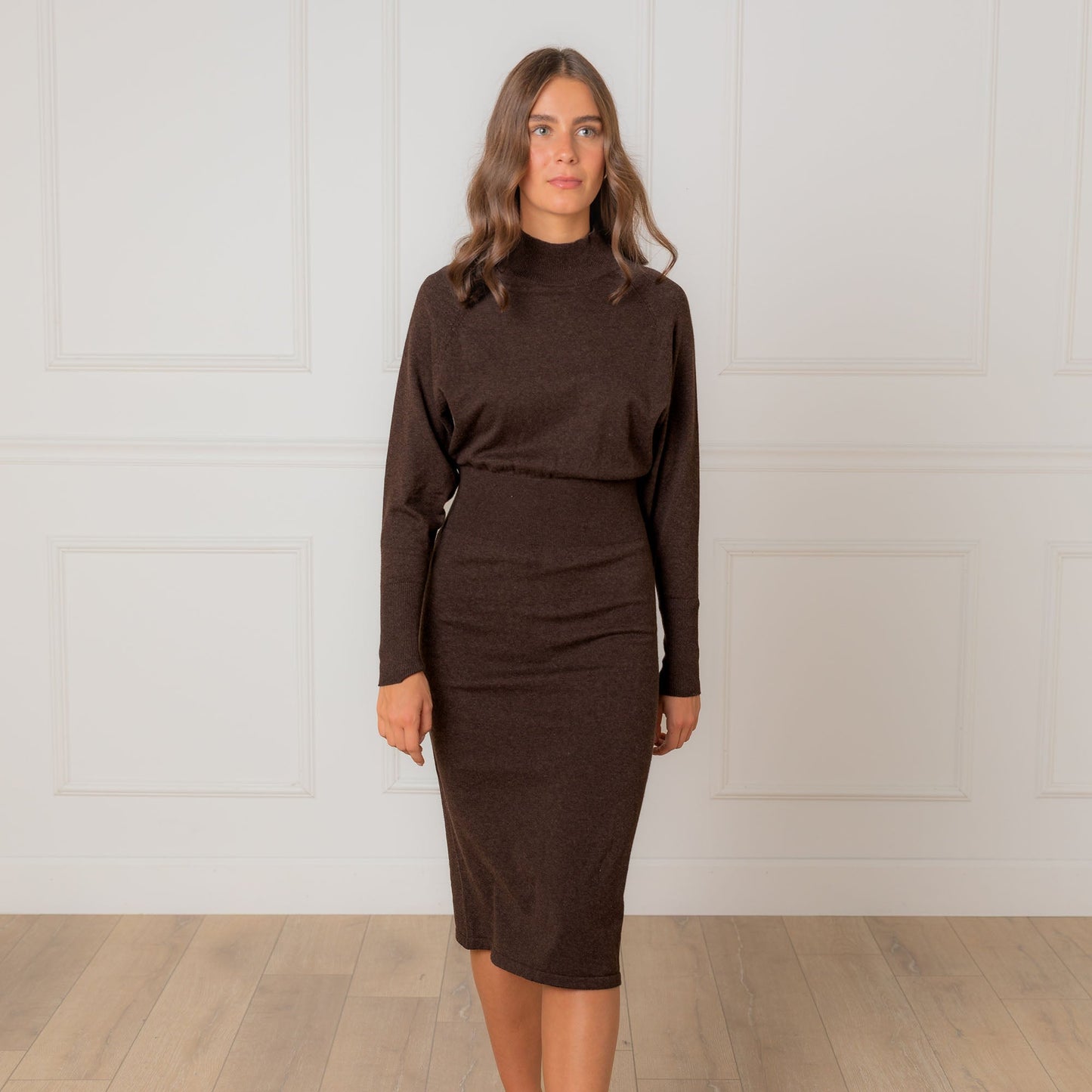 Dolman Sleeve Sweater Dress soft organic cotton knit relaxed fit dress