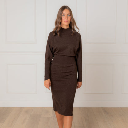 Dolman Sleeve Sweater Dress soft organic cotton knit relaxed fit dress