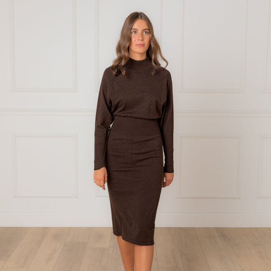 Dolman Sleeve Sweater Dress soft organic cotton knit relaxed fit dress