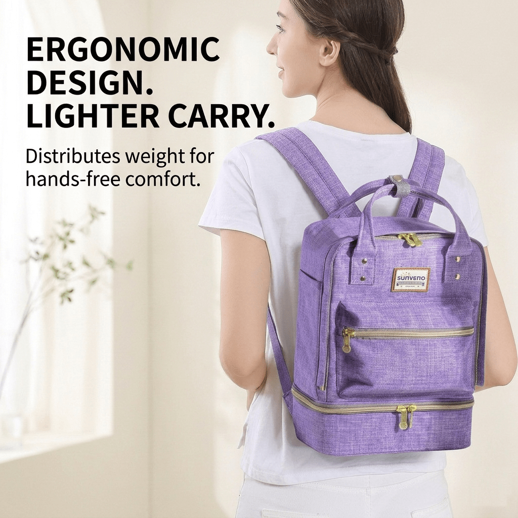 Double Layer Breast Milk Cooler Bag & Nursing Backpack - Baby Organic